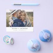 Foto mit weißem Save the Date Flyer (Einzeln)