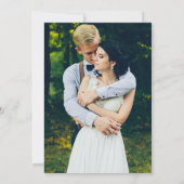 Foto mit weißer Flora Einladung (Rückseite)