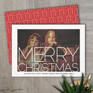 Foto mit weißer Grenze - Retro-Muster Weihnachten