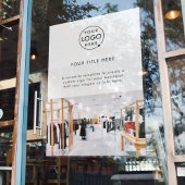 Foto mit Werbeplakaten Fensteraufkleber