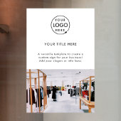 Foto mit Werbeplakaten Fensteraufkleber