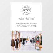 Foto mit Werbeplakaten Fensteraufkleber (Blatt)