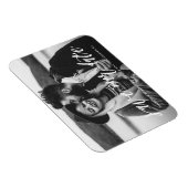 Foto mit White Hand Letters Save the Date Magnet (Rechte Seite)