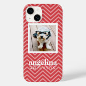 Foto mit Zickzack Muster und Individuelle Name Case-Mate iPhone Hülle (Rückseite)