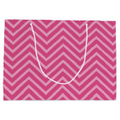 Foto mit Zickzack Muster und Individuelle Name Große Geschenktüte (Rückseite)