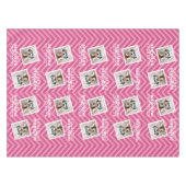 Foto mit Zickzack Muster und Individuelle Name Tischdecke (Vorderseite (Horizontal))