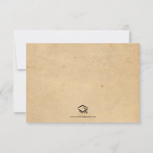 Foto mit Zweigen - Ankündigung von 3x5-Abschlüssen (Rückseite)