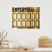 Foto Mitarbeiter der Monatserkennungsanzeige po Poster (Küche)