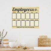 Foto Mitarbeiter der Monatserkennungsanzeige Poster (Küche)