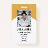 Foto Mitarbeiter Firmenlogo Corporate Security Ausweis (Vorderseite)