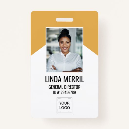 Foto Mitarbeiter Firmenlogo Corporate Security Ausweis (Vorderseite)