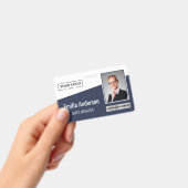 Foto Mitarbeiter für kundenspezifische Firmenlogos Ausweis (Handheld)