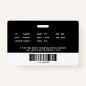 Foto Mitarbeiter-ID der Feuerwehr Ausweis (Rückseite)