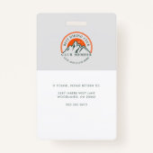 Foto-Mitarbeiter-ID des Wanderclubs Ausweis (Rückseite)