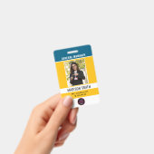 Foto Mitarbeiter-Logo oder QR CODE-Sicherheit Ausweis (Handheld)