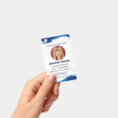 Foto Mitarbeiter-Logo oder QR-Code-Sicherheit Ausweis (Handheld)