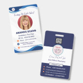 Foto Mitarbeiter-Logo oder QR-Code-Sicherheit Ausweis (Vorder- & Rückseite)