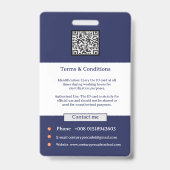 Foto Mitarbeiter-Logo oder QR-Code-Sicherheit Ausweis (Rückseite)