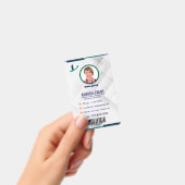 Foto Mitarbeiter Logo oder QR-Code weißes Abzeiche Ausweis (Handheld)