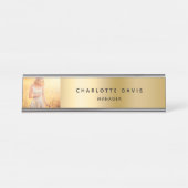 Foto-Mitarbeiter Monografie Schreibtischnamensplakette (Vorderseite )