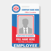 Foto-Mitarbeiter-Tricolor-ID einer beliebigen Farb