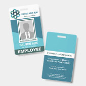 Foto-Mitarbeiter-Tricolor-ID einer beliebigen Farb Ausweis (Vorder- & Rückseite)