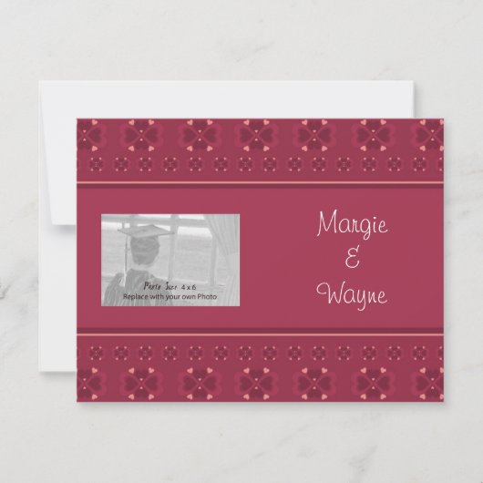 Foto-Mitteilungskarten mit Umschlägen Einladung (Vorderseite)