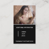 Foto-Modell oder Schauspieler-Headshot Visitenkarte (Rückseite)