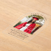 Foto Modern Arch Graduate Script Graduate Party Acryleinladungen (Ablage )