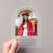 Foto Modern Arch Graduate Script Graduate Party Acryleinladungen (Insitu (Handheld))