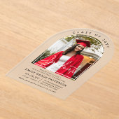 Foto Modern Arch Graduate Script Graduate Party Acryleinladungen (Ablage )