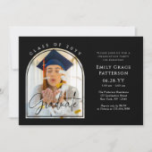 Foto Modern Arch Graduate Script Graduate Party Einladung (Vorderseite)