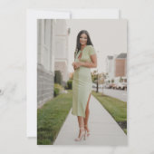 Foto Modern Arch Graduate Script Graduate Party Einladung (Rückseite)