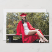 Foto Modern Arch Graduate Script Graduate Party Einladung (Rückseite)