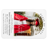 Foto Modern Arch Graduate Script Graduate Party Magnet (Horizontal)