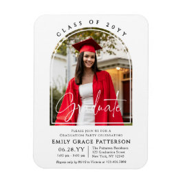 Foto Modern Arch Graduate Script Graduate Party Magnet