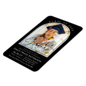 Foto Modern Arch Graduate Script Graduate Party Magnet (Linke Seite)