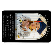 Foto Modern Arch Graduate Script Graduate Party Magnet (Horizontal)