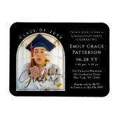 Foto Modern Arch Graduate Script Graduate Party Magnet (Horizontal)