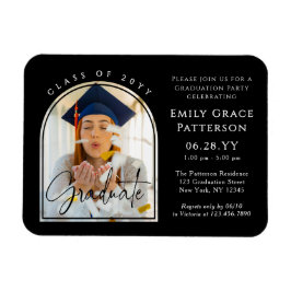 Foto Modern Arch Graduate Script Graduate Party Magnet