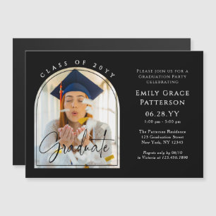 Foto Modern Arch Graduate Script Graduate Party Magnetkarte