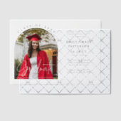 Foto Modern Arch Graduate Script Graduate Party Pergament Einladungen (Versetzt (Einladung))