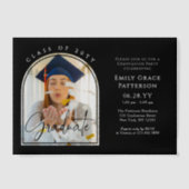 Foto Modern Arch Graduate Script Graduate Party Pergament Einladungen (Vorderseite)