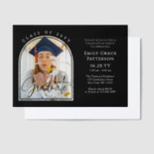 Foto Modern Arch Graduate Script Graduate Party Pergament Einladungen (Versetzt)