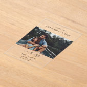 Foto Modern H Pano Save the Date Acryleinladungen (Ablage )