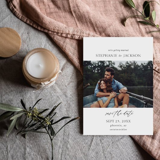 Foto Modern H Pano Save the Date Einladung