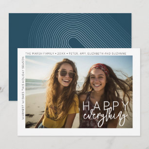 Foto Modern Happy Alles Minimal Weißer Rand Feiertagskarte