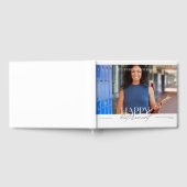 Foto Modern Happy Retirement Party White Gästebuch (Voll)