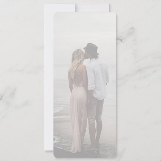 Foto, modern, minimalistisch, Beige, Hochzeit im F Einladung (Rückseite)