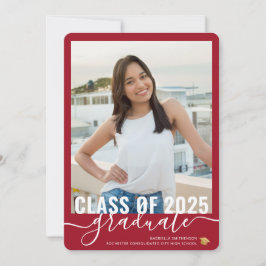 Foto Modern Red Abschluss Open House Einladung